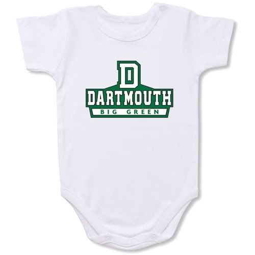 Dartmouth Big Green Baby Bodysuit Creeper #01